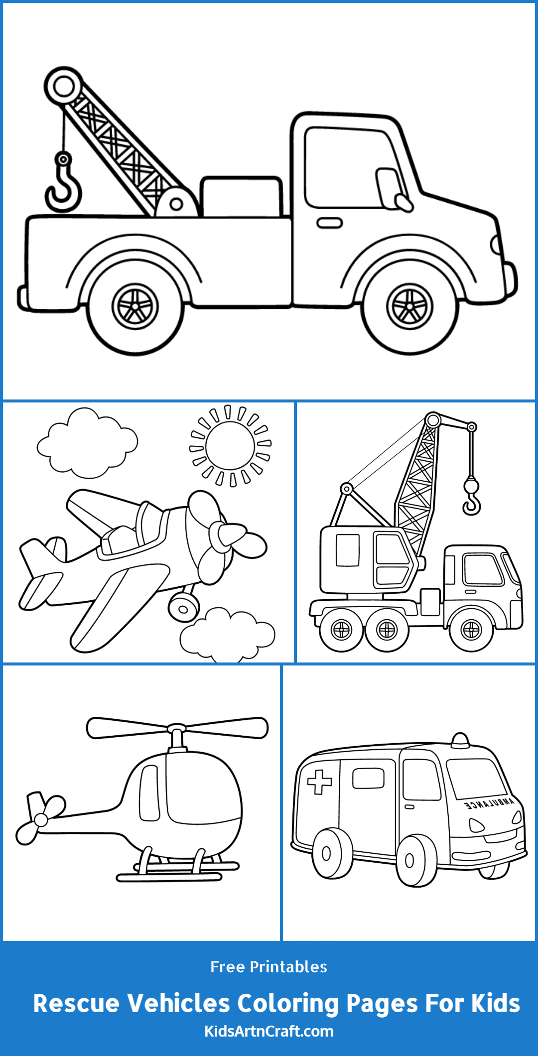 Rescue Vehicles Coloring Pages For Kids Free Printables Kids Art U0026 Craft