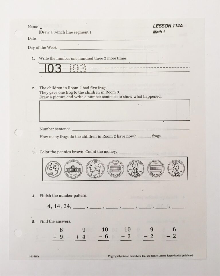 REVIEW Saxon Math Grade 1 Curriculum Wildly Anchored Faith