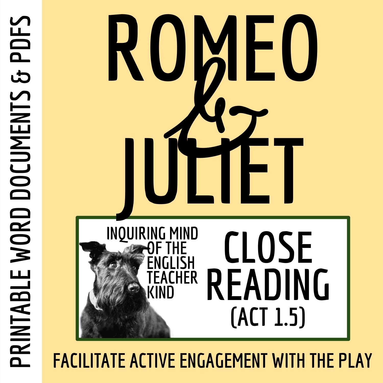 Romeo And Juliet Act 1 Scene 5 Close Reading Worksheet For High 