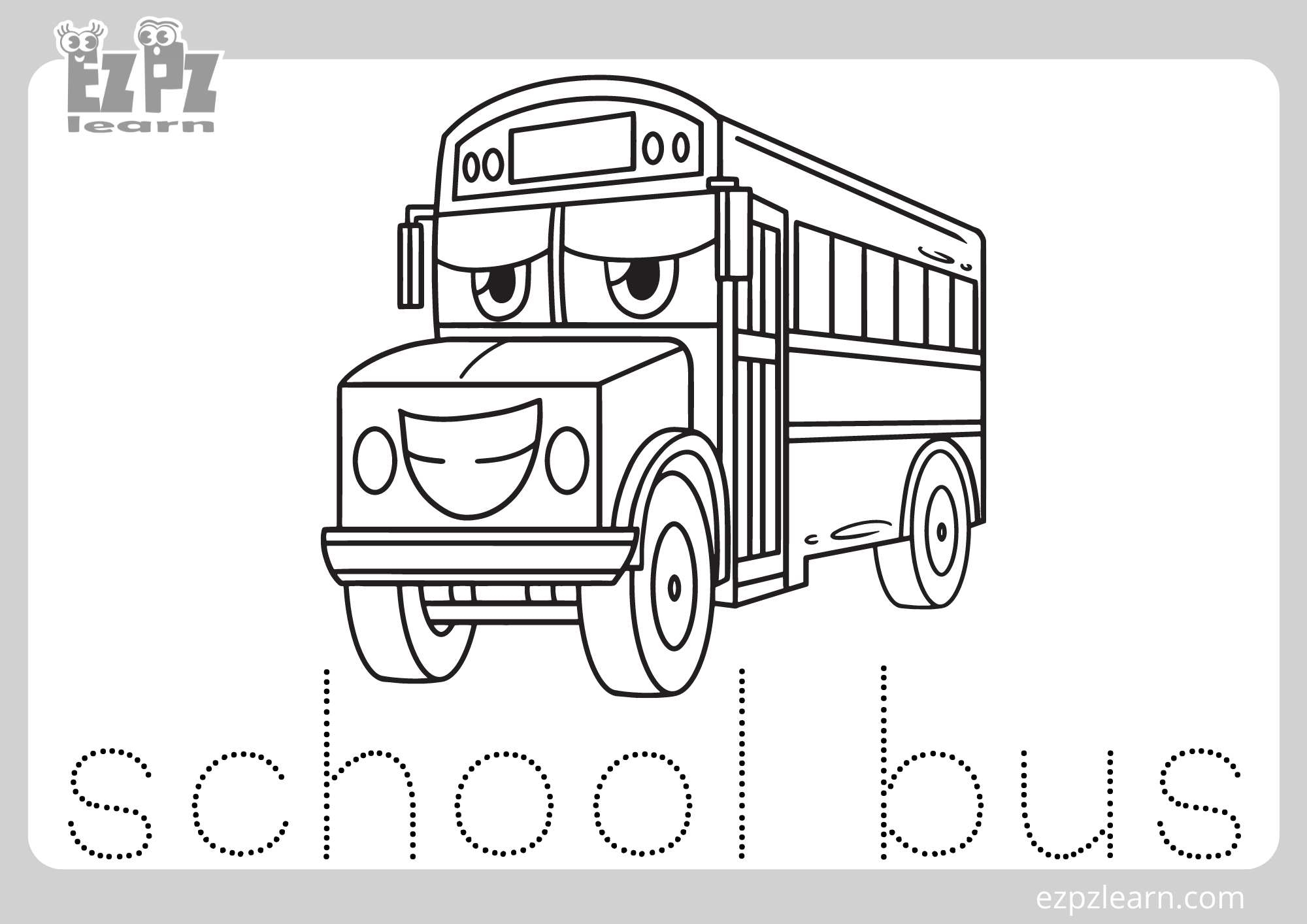 School Bus Coloring Page For Kids Free PDF Download Ezpzlearn School Bus Coloring Page For Kids Free PDF Download Ezpzlearn