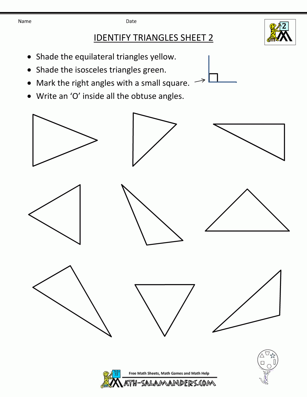 Free Printable Geometry Worksheets High School