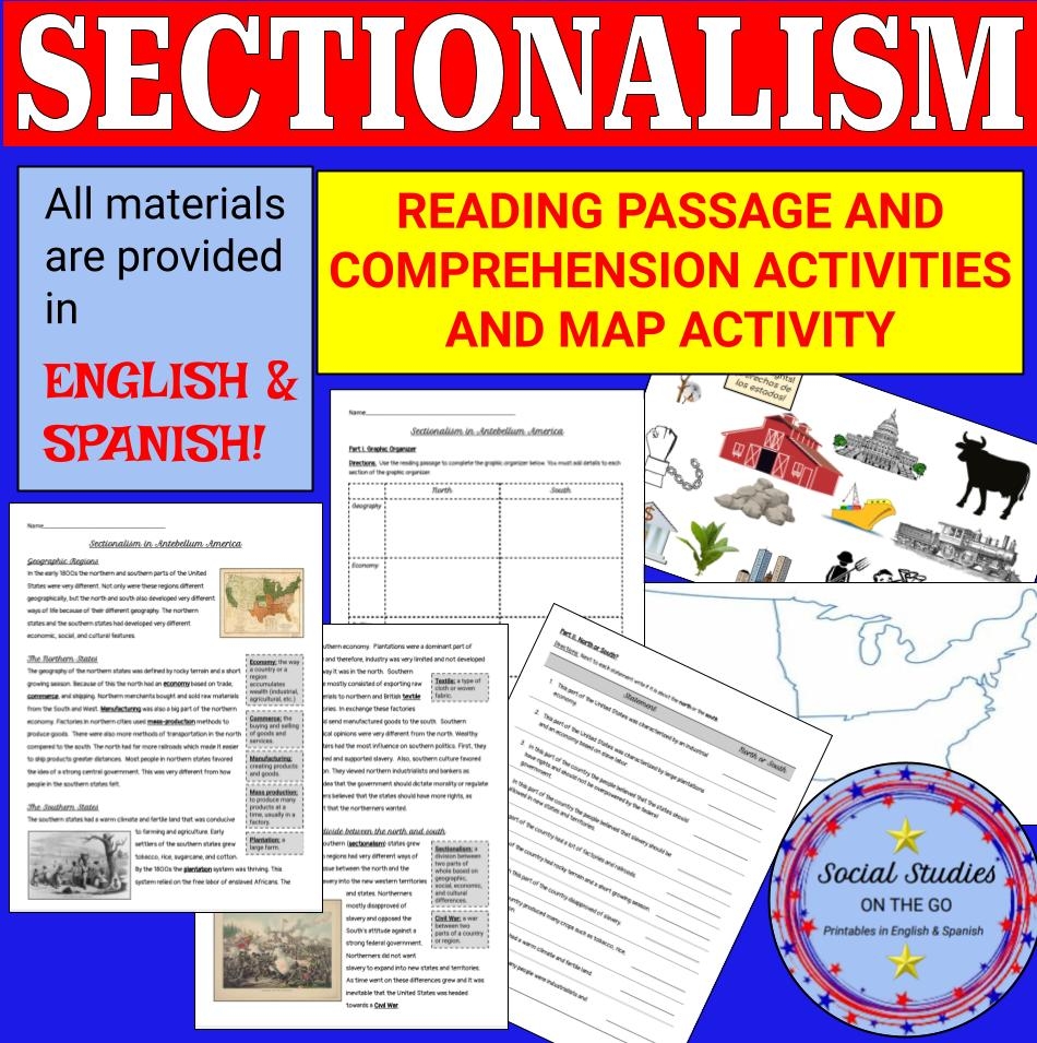 American Civil War Reading Comprehension Worksheet