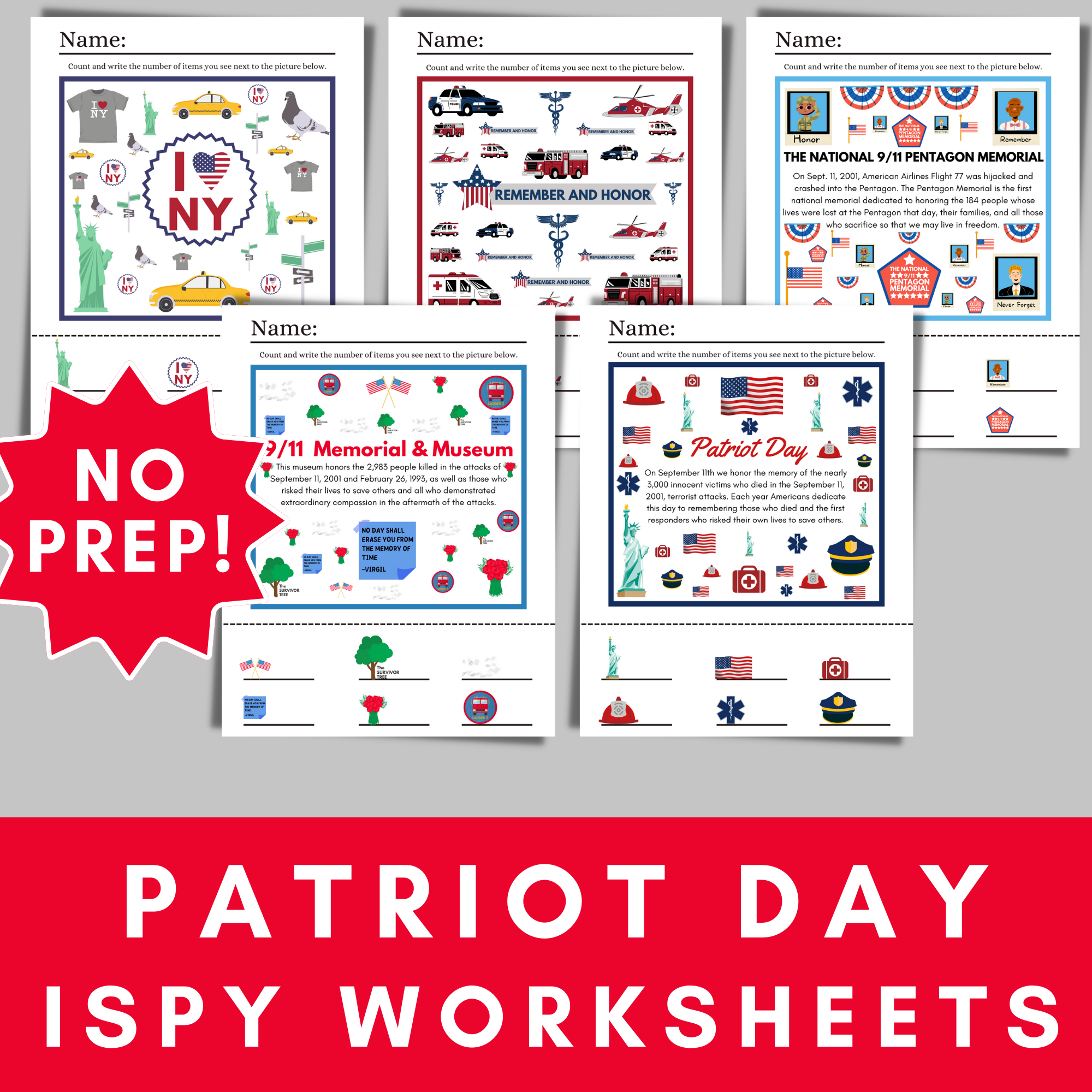 9/11 Free Printable Worksheets