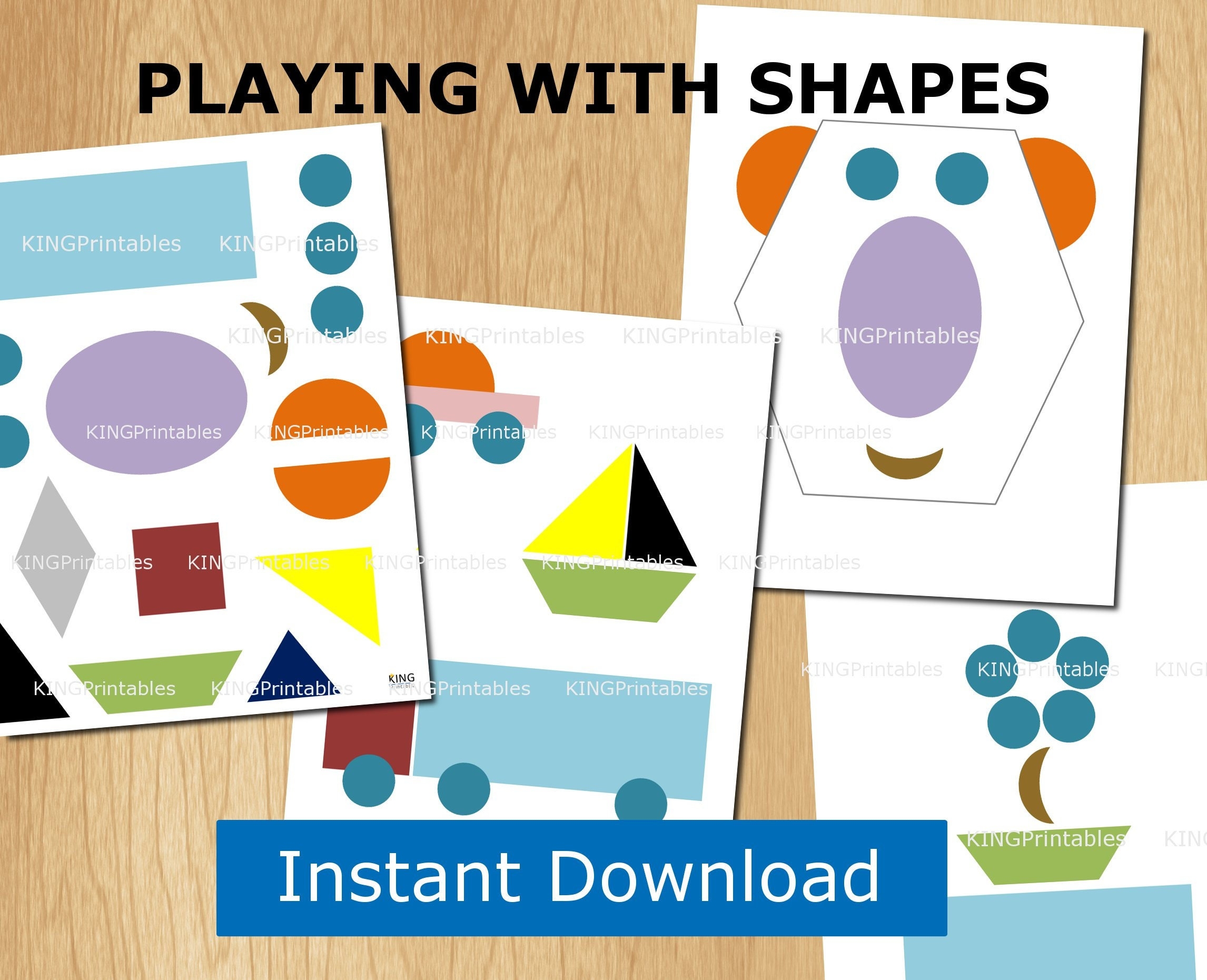 Preschool Printables Shape Color Puzzles