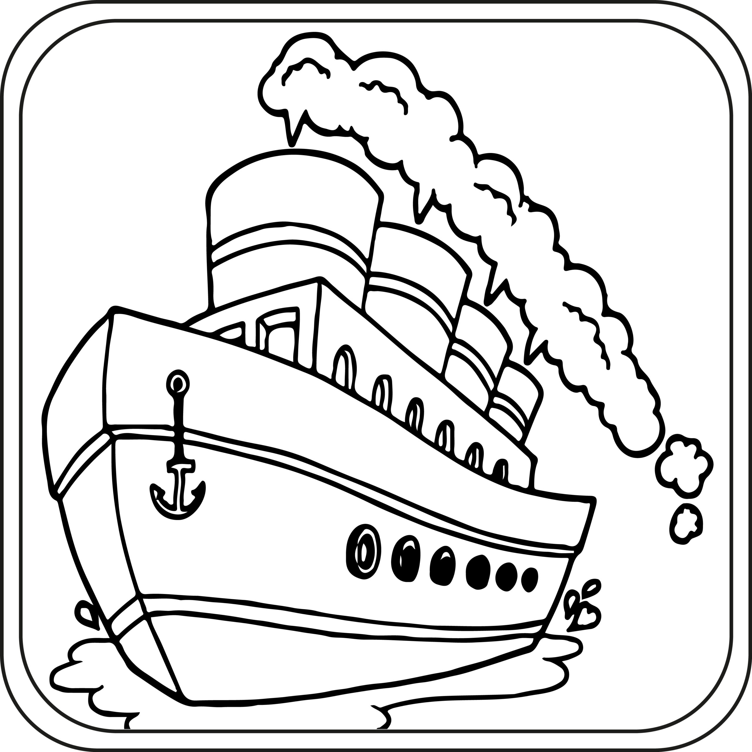 Ships Coloring Pages Preschool Kindergarten First Grade Made 