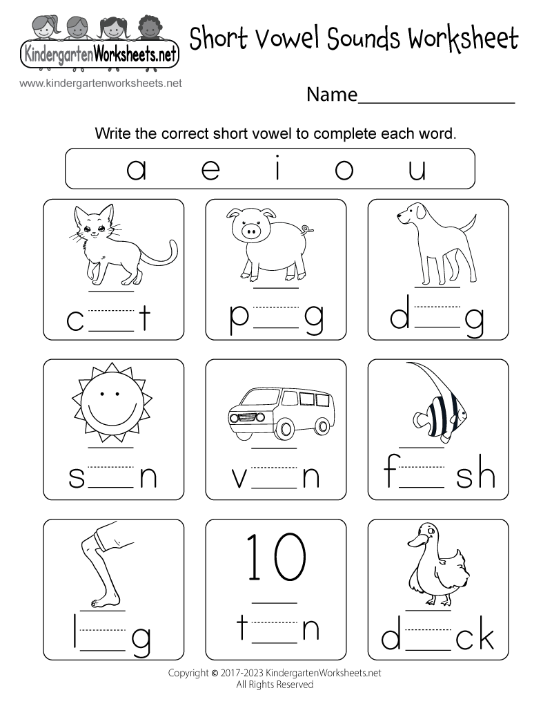 Free Pdf Kindergarten Worksheets