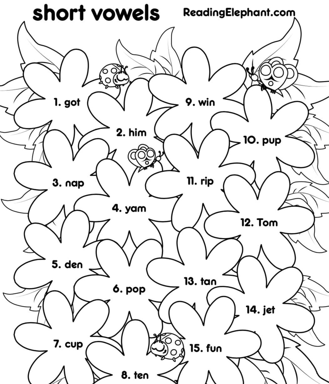 Short Vowel Worksheets Free Printable