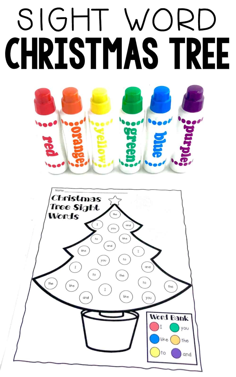 Sight Word Christmas Tree Printable I Can Teach My Child Sight Word Christmas Tree Printable I Can Teach My Child