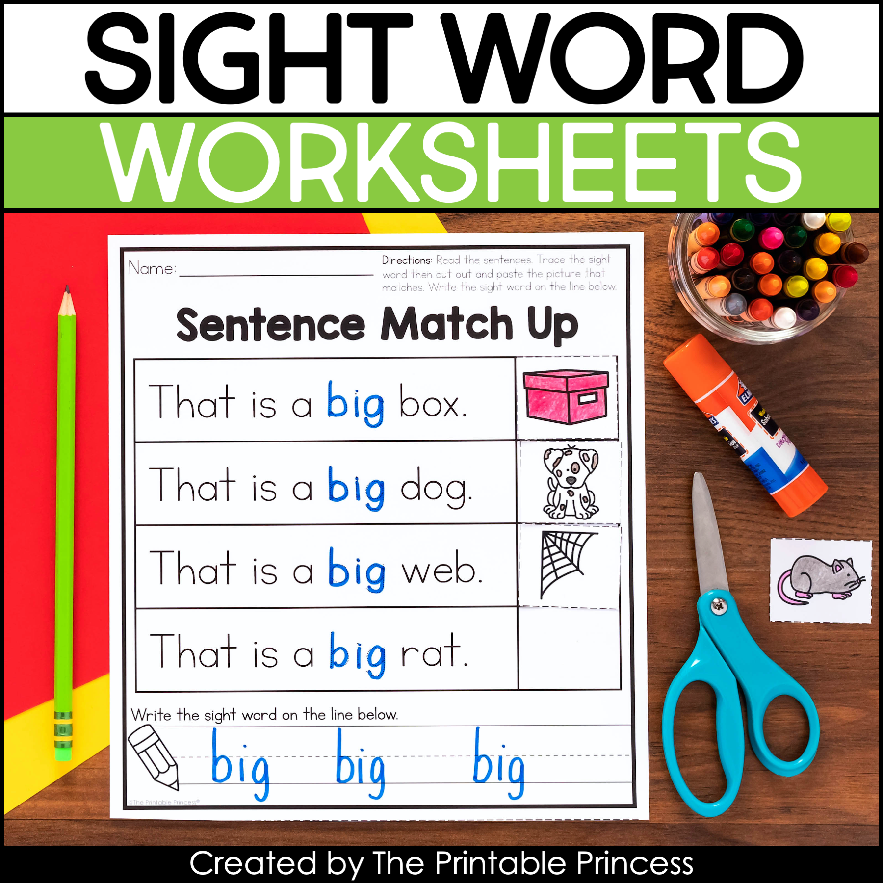 Word Worksheets Kindergarten