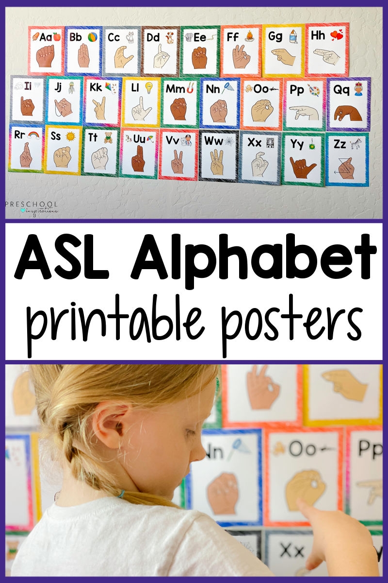 Sign Language Alphabet Printable Poster For Preschool And Sign Language Alphabet Printable Poster For Preschool And