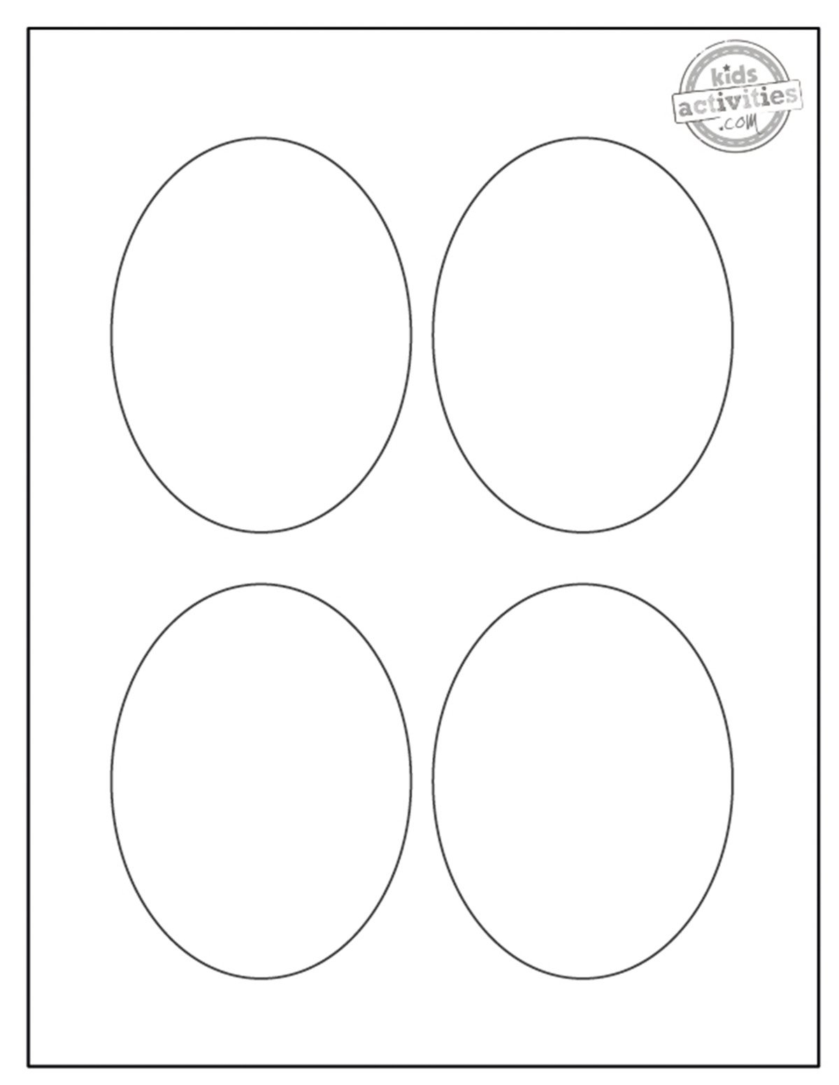 Free Preschool Printable For Oval Shape