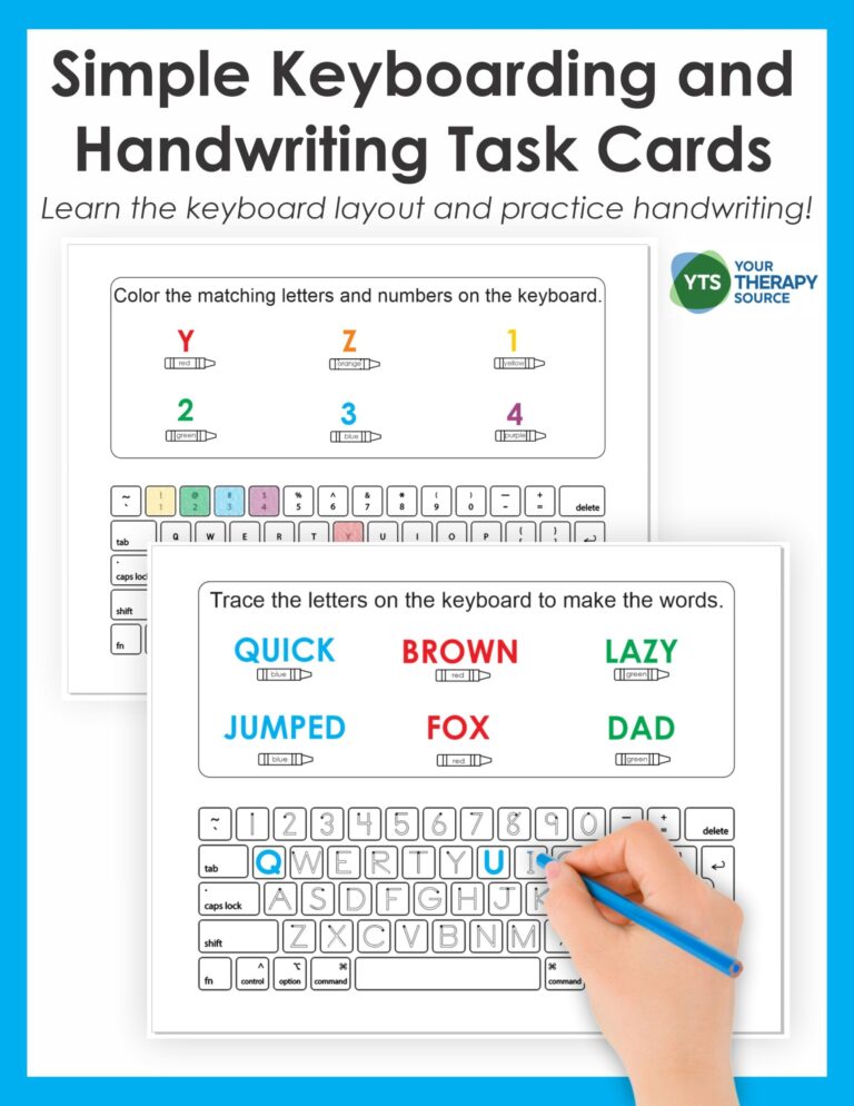 Simple Keyboarding And Handwriting Task Practice Worksheets Library