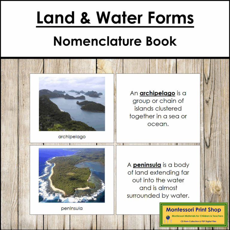 Simple Land And Water Forms Photo Book Made By Teachers