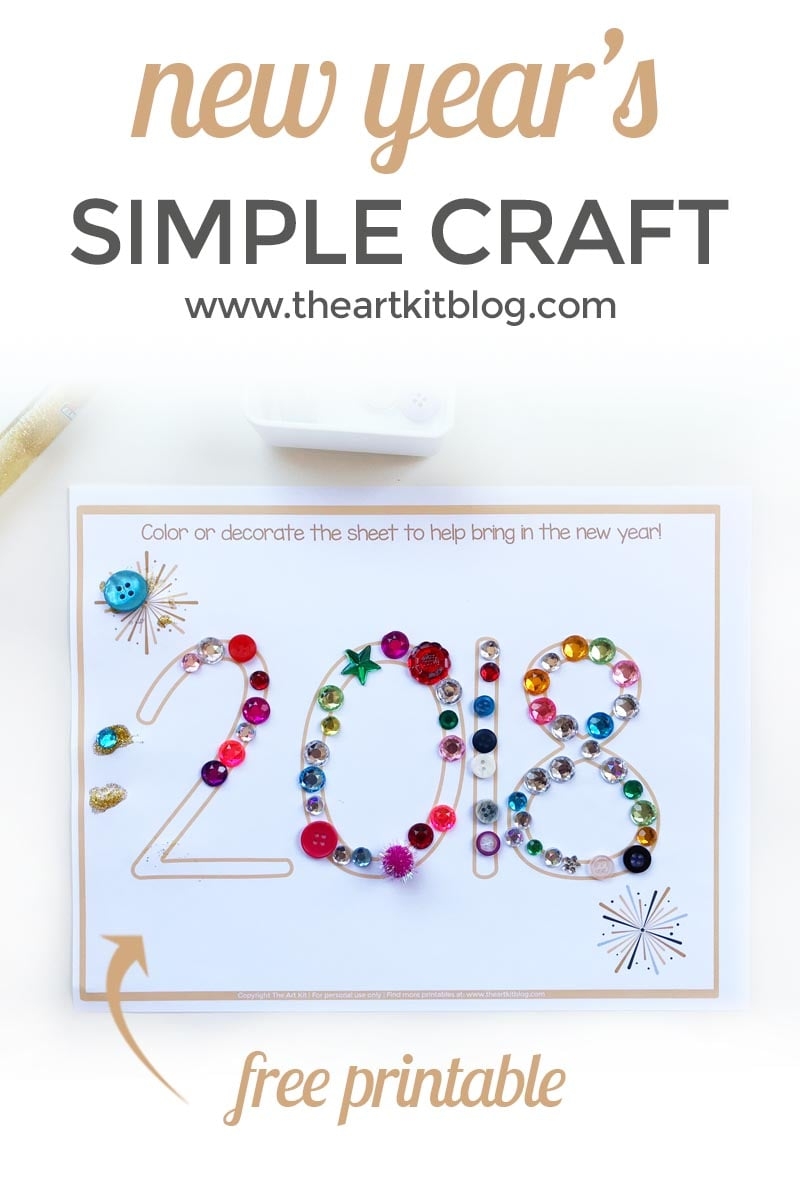 Simple New Year s Craft For Kids Free Printable The Art Kit Simple New Year s Craft For Kids Free Printable The Art Kit