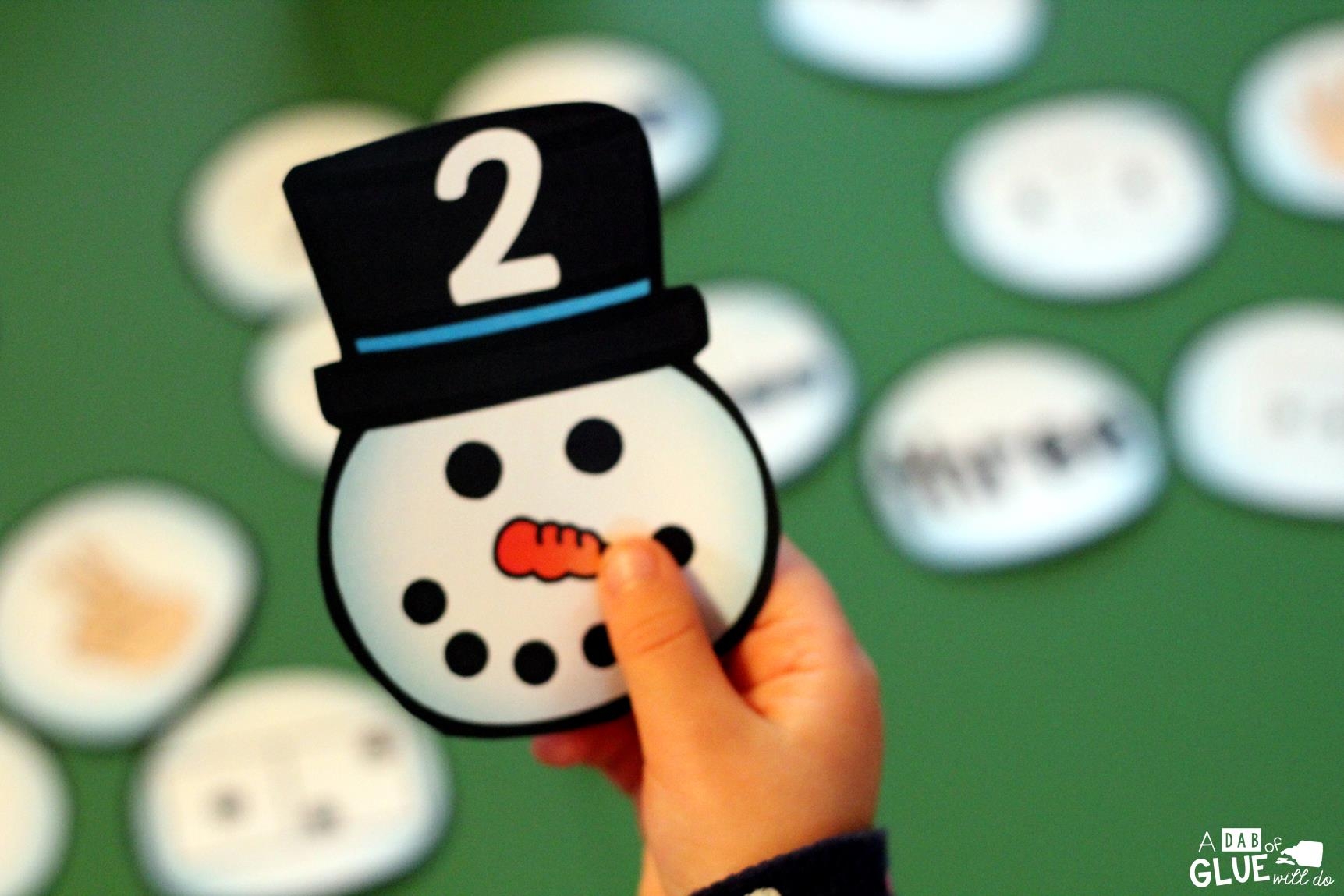 Snowman Number Match Printable Snowman Number Match Printable
