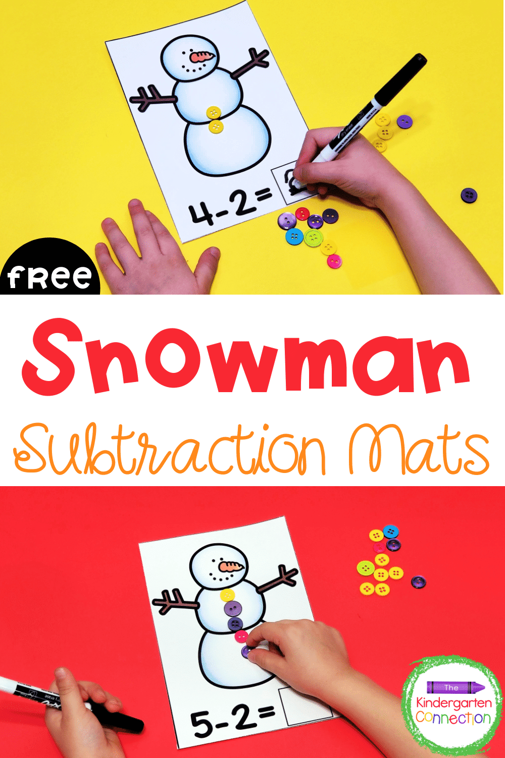 Snowman Subtraction Mats The Kindergarten Connection Snowman Subtraction Mats The Kindergarten Connection