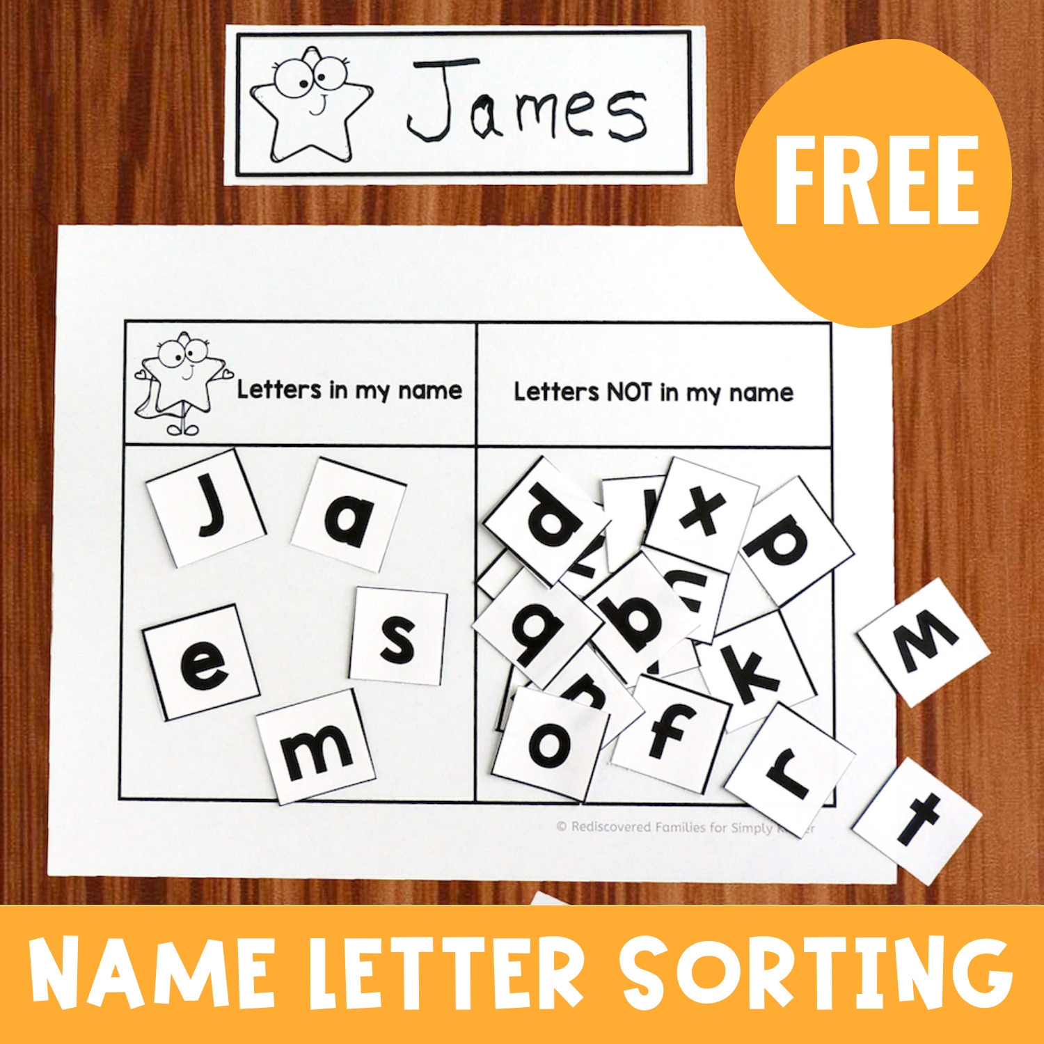 Sorting Game To Help Kinders Learn Their Names Free Printable Simply Kinder Sorting Game To Help Kinders Learn Their Names Free Printable Simply Kinder