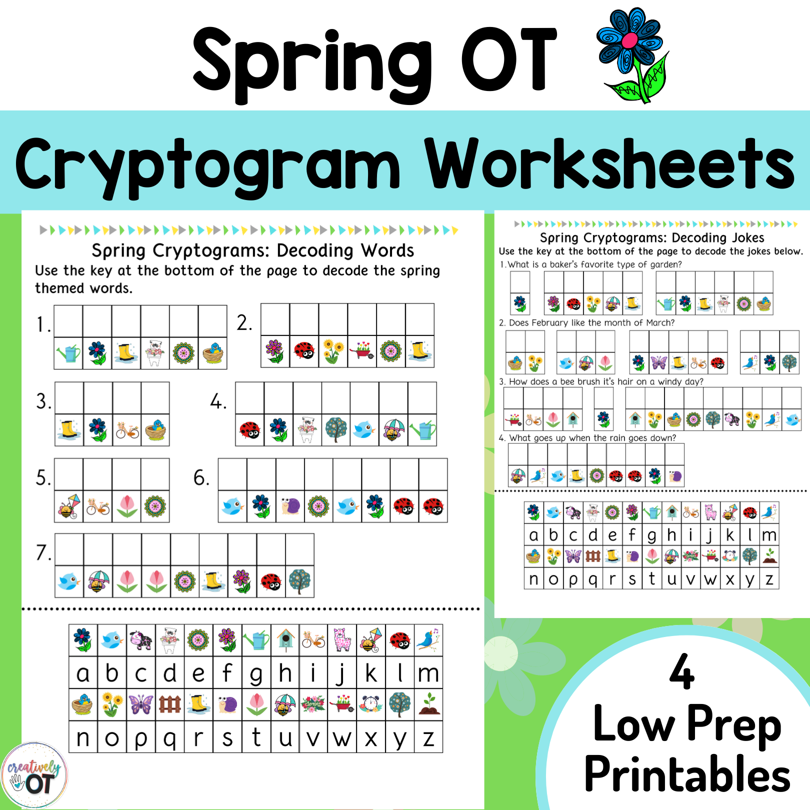 Spring Cryptogram And Decoding Worksheets Made By Teachers