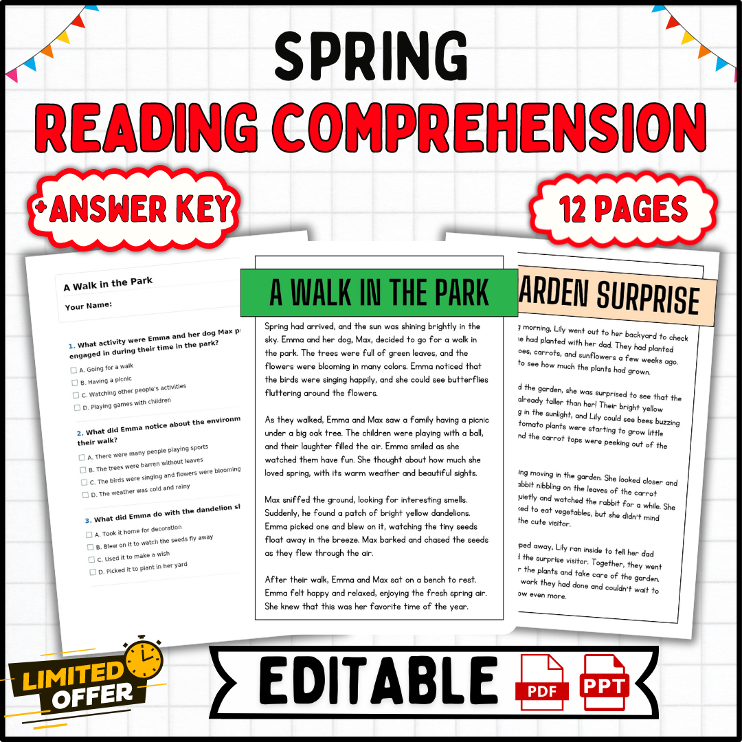 Editable Reading Comprehension Worksheets Editable Reading Comprehension Worksheets