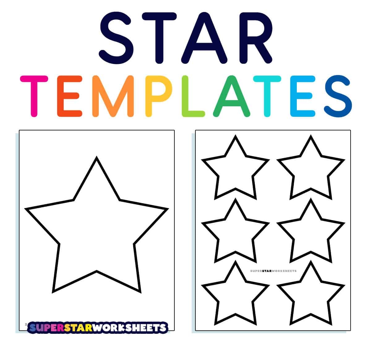Star Template Superstar Worksheets