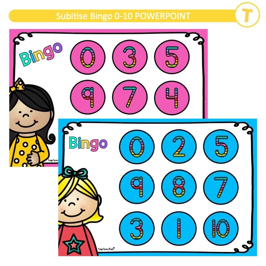 Subitise Bingo 0 10 POWERPOINT Top Teacher