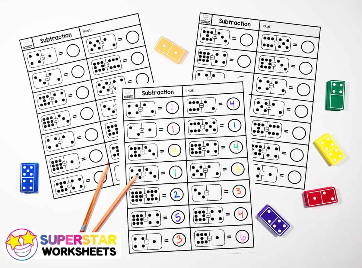 Subtraction Dominos Worksheets Superstar Worksheets Subtraction Dominos Worksheets Superstar Worksheets