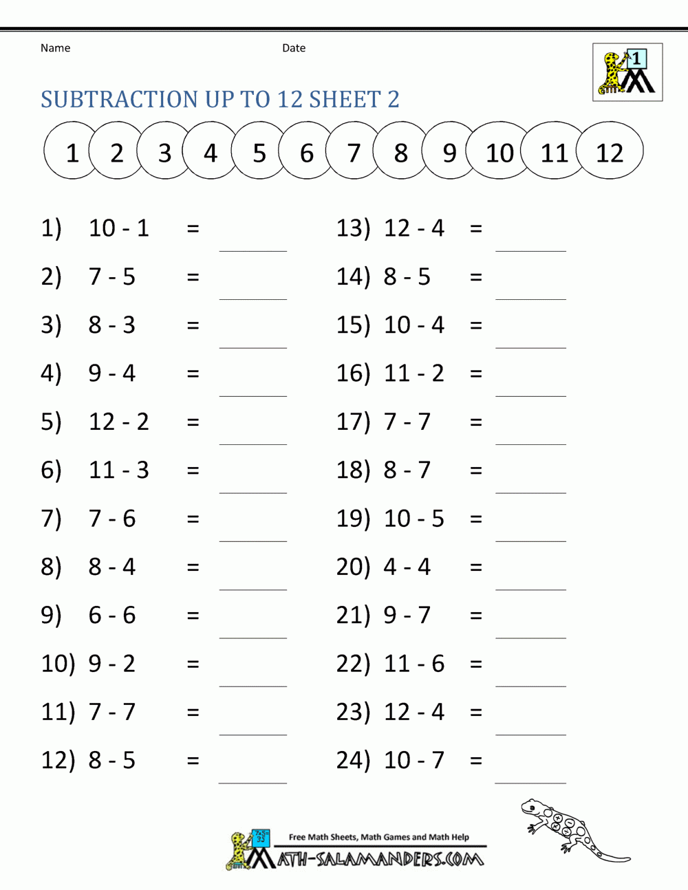 Printable 1st Grade Math Worksheets Printable 1st Grade Math Worksheets