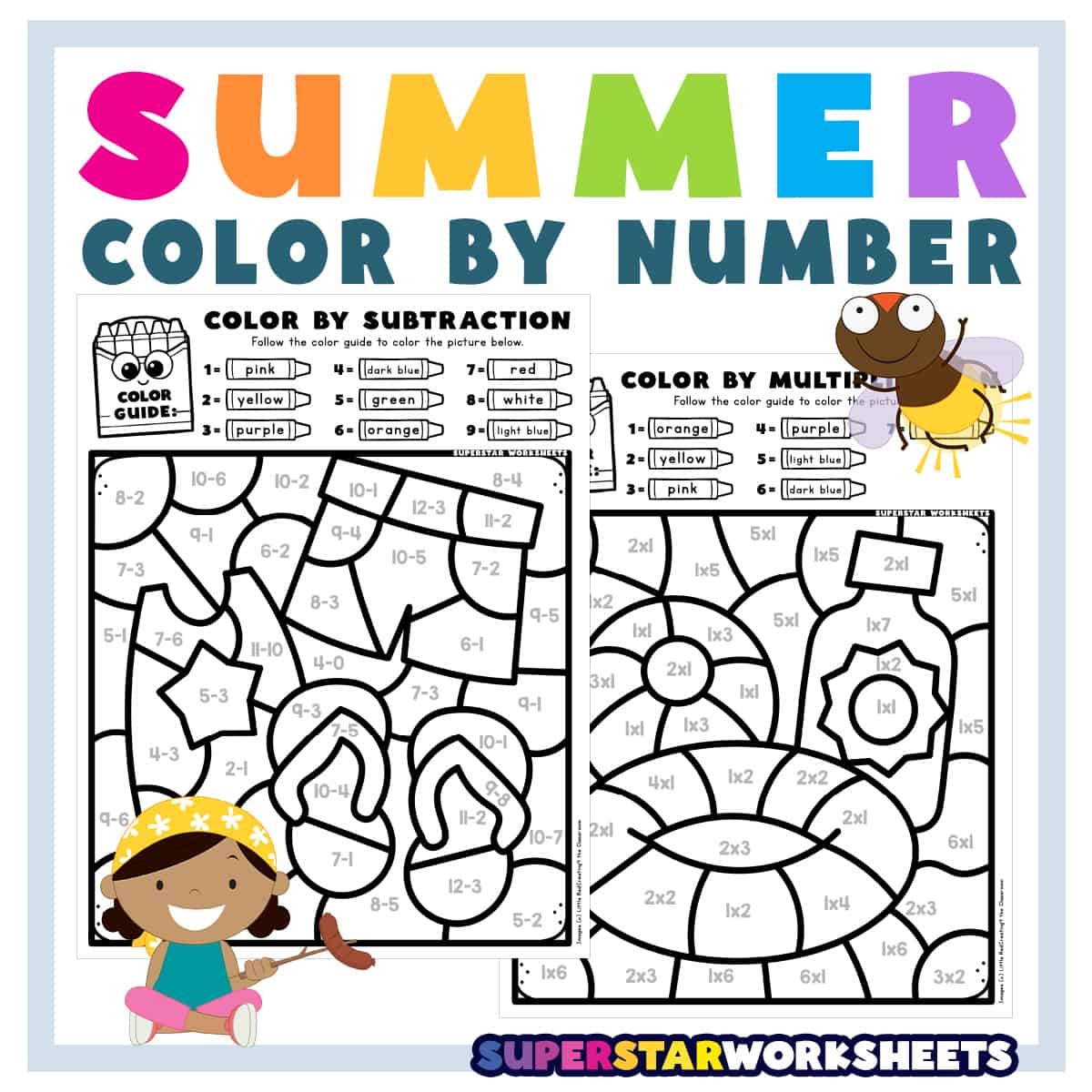 Color By Numbers Math Worksheets Color By Numbers Math Worksheets