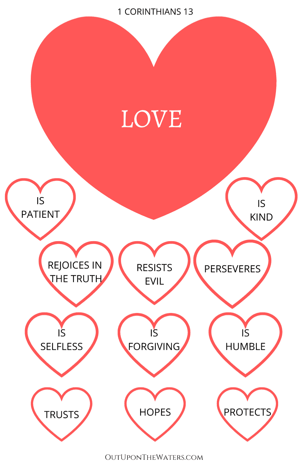 Sunday School Valentine s Lesson 1 Corinthians 13 Out Upon The 