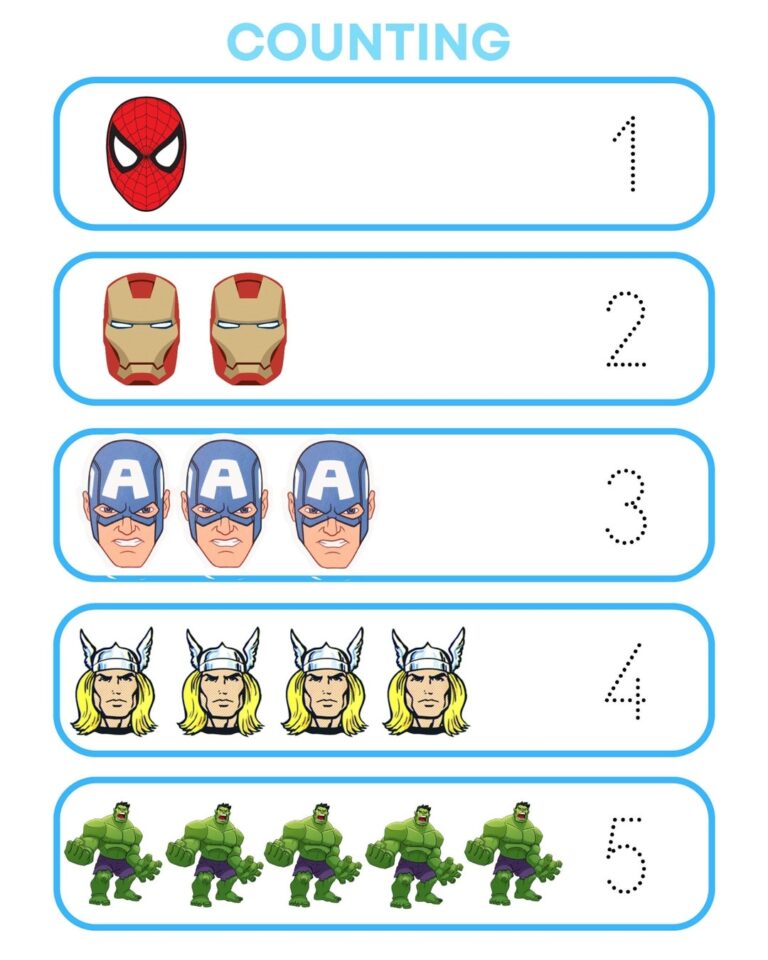 Superhero Math For Early Years Kids Kindergarten Superhero