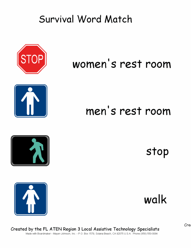 Survival Signs Worksheets Free Printables Free Printable