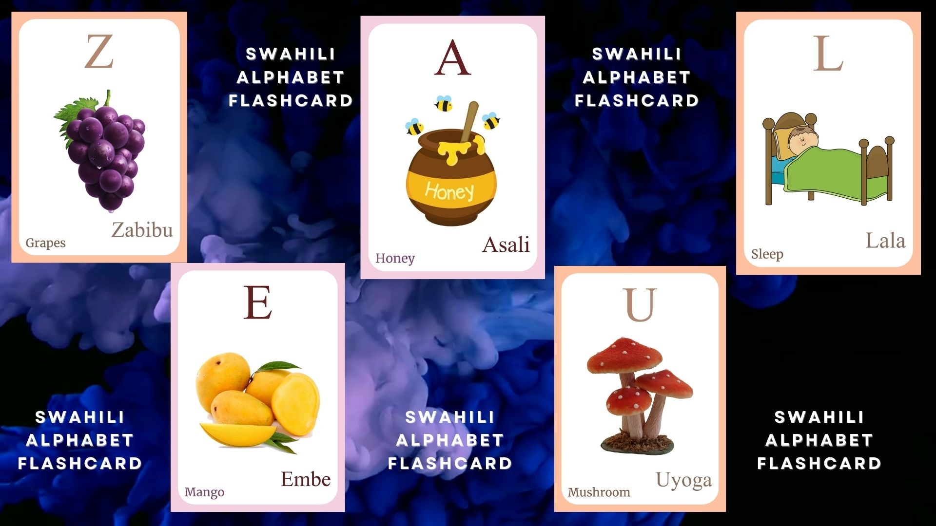Swahili Alphabet FLASHCARD With Picture Learning Swahili Swahili Swahili Alphabet FLASHCARD With Picture Learning Swahili Swahili