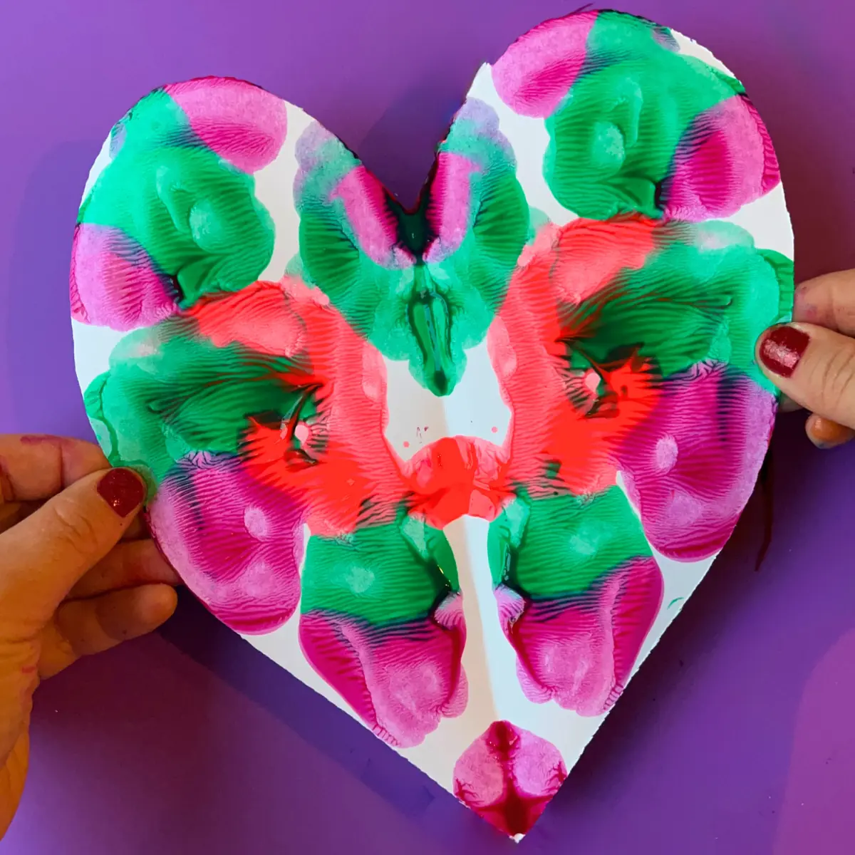 Symmetrical Smoosh Heart Art Friends Art Lab