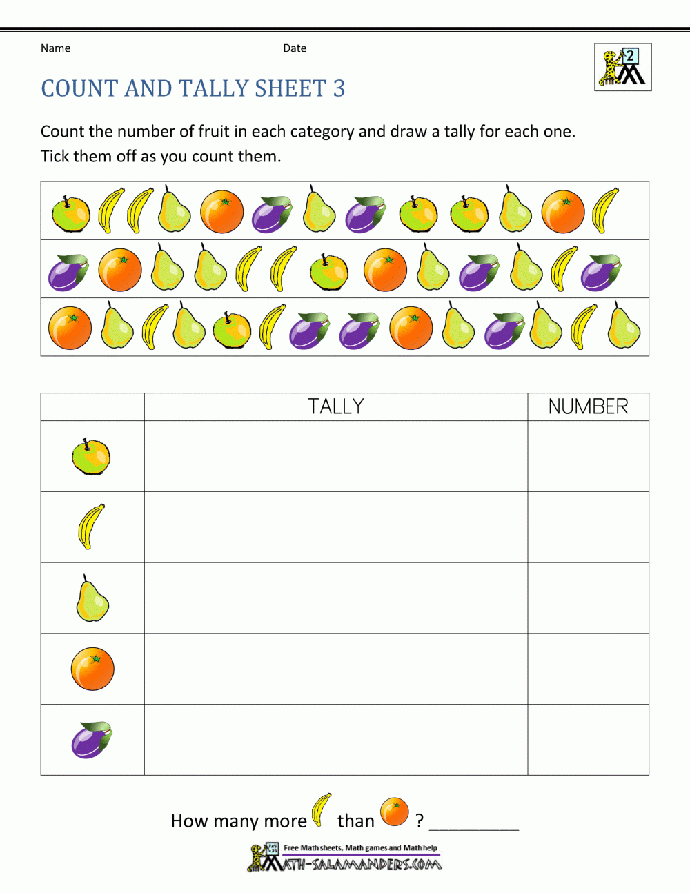 Tally Chart Worksheets Tally Chart Worksheets
