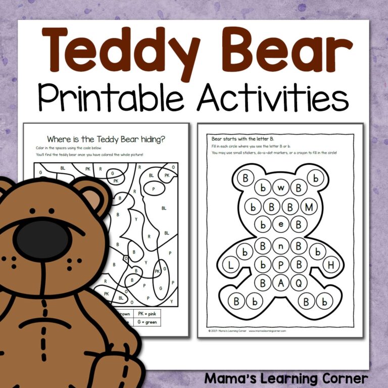 Teddy Bear Printable Activities