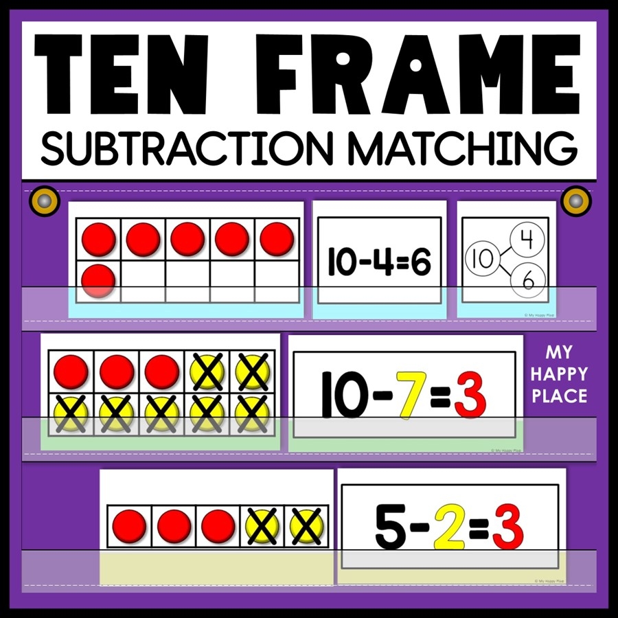 Ten Frame Kindergarten Math Center Subtraction Within 10 Ten Frame Kindergarten Math Center Subtraction Within 10