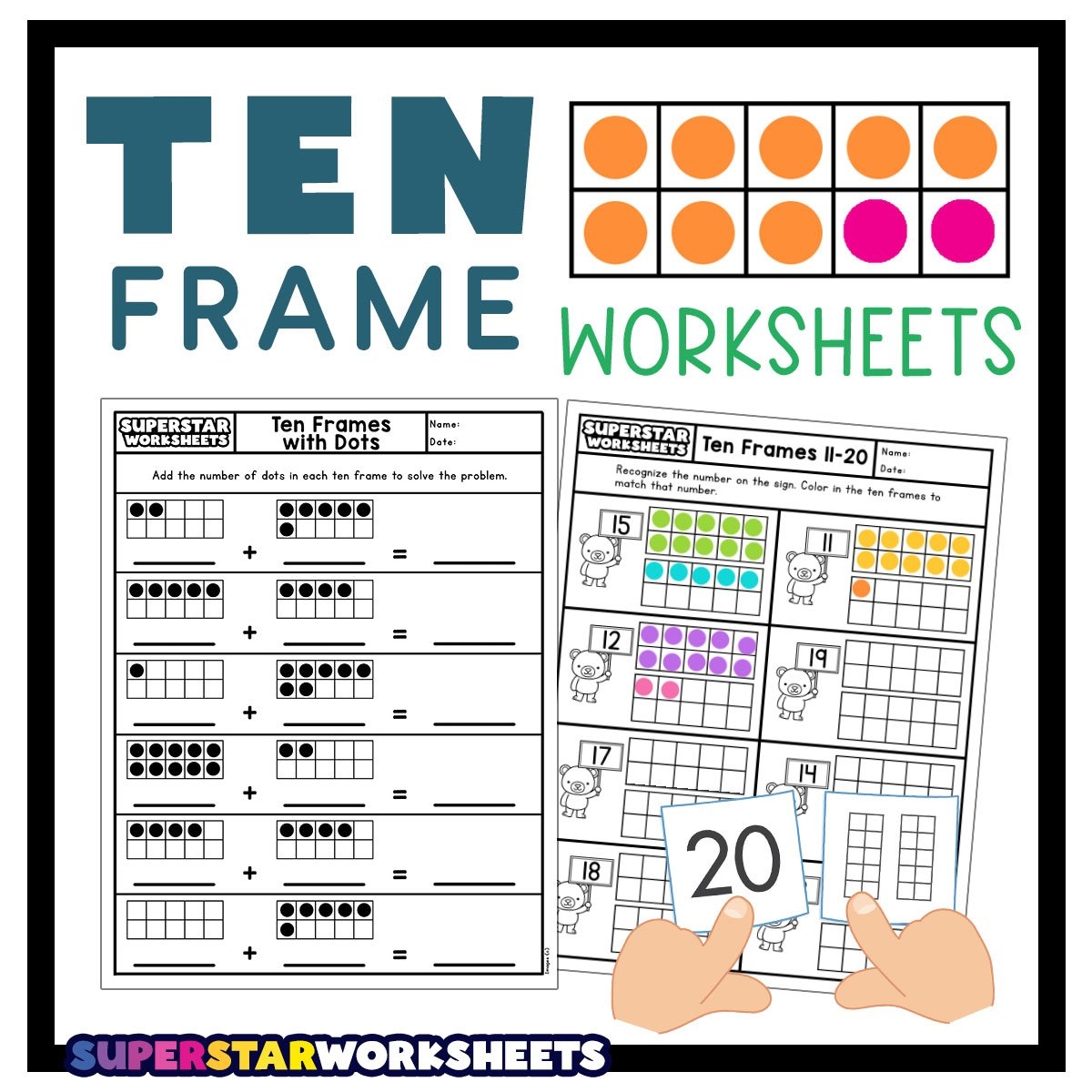 Ten Frame Worksheets Superstar Worksheets