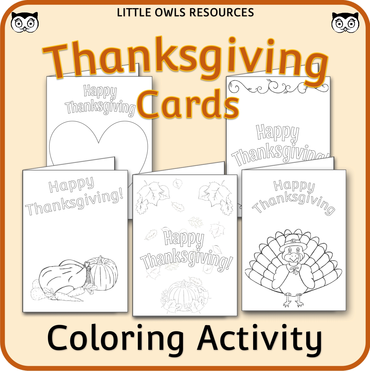 Thanksgiving Card Templates Coloring Activity By Teach Simple Thanksgiving Card Templates Coloring Activity By Teach Simple