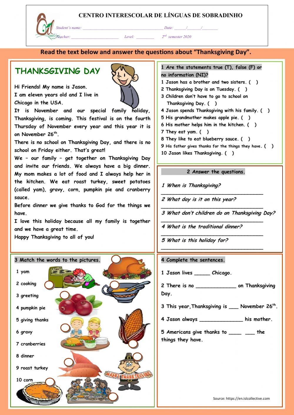 Canadian Thanksgiving Reading Comprehension Worksheets Pdf Canadian Thanksgiving Reading Comprehension Worksheets Pdf