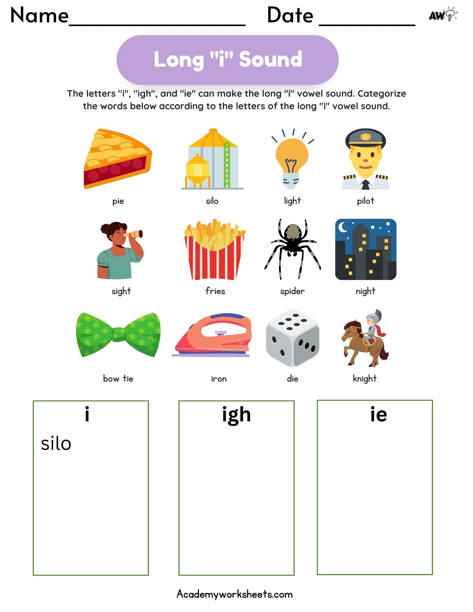 The 5 Best Vowel Long I Worksheets For Students Academy Worksheets