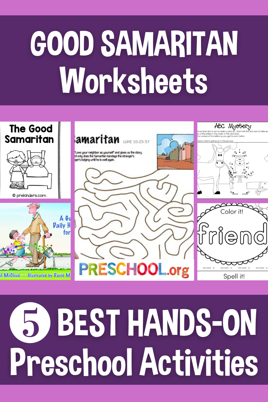 The 5 Best WORKSHEETS For GOOD SAMARITAN Preschool Theme Preschool