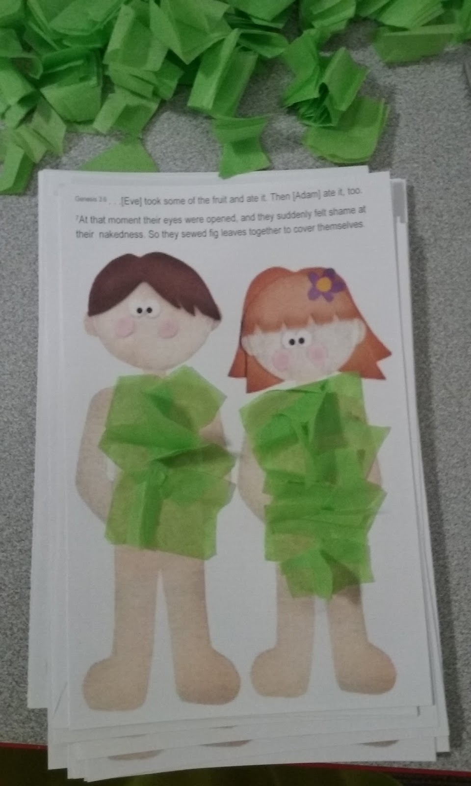 The Confident Journal Sunday School Craft Adam And Eve With Fig Leaves