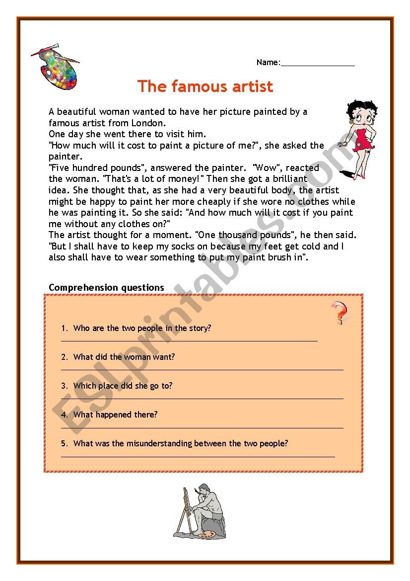 The Famous Artist To Improve Reading And Writing Skills ESL 