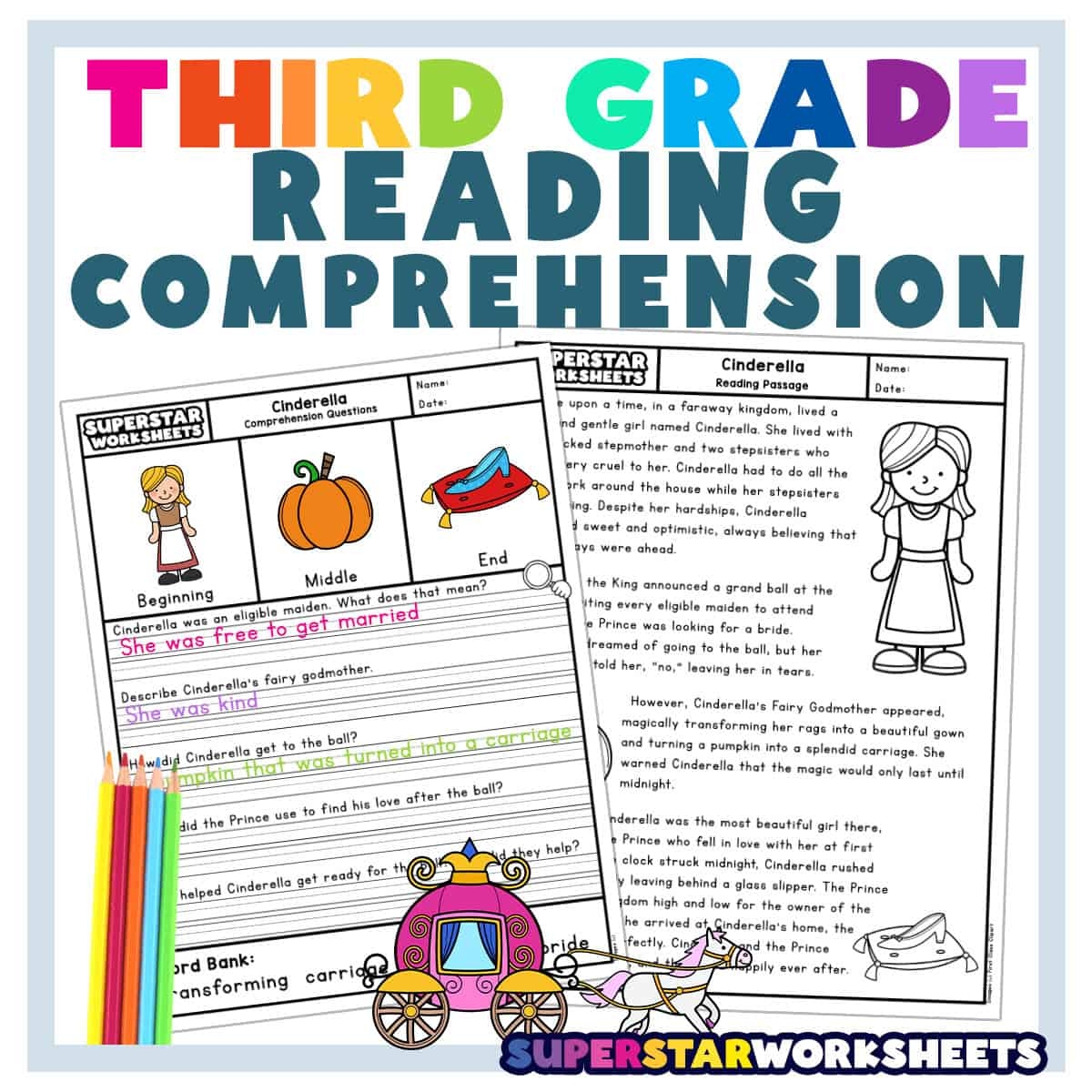 Third Grade Reading Comprehension Superstar Worksheets Third Grade Reading Comprehension Superstar Worksheets