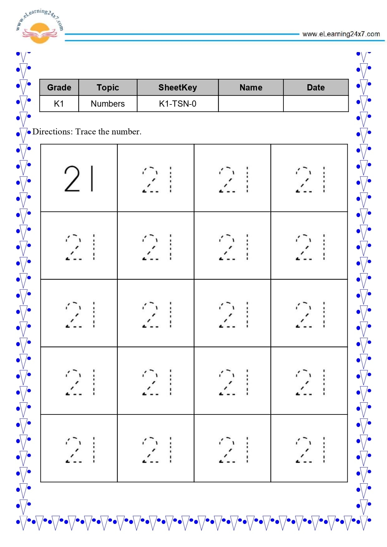 Free Printable Number 21 Worksheets Free Printable Number 21 Worksheets