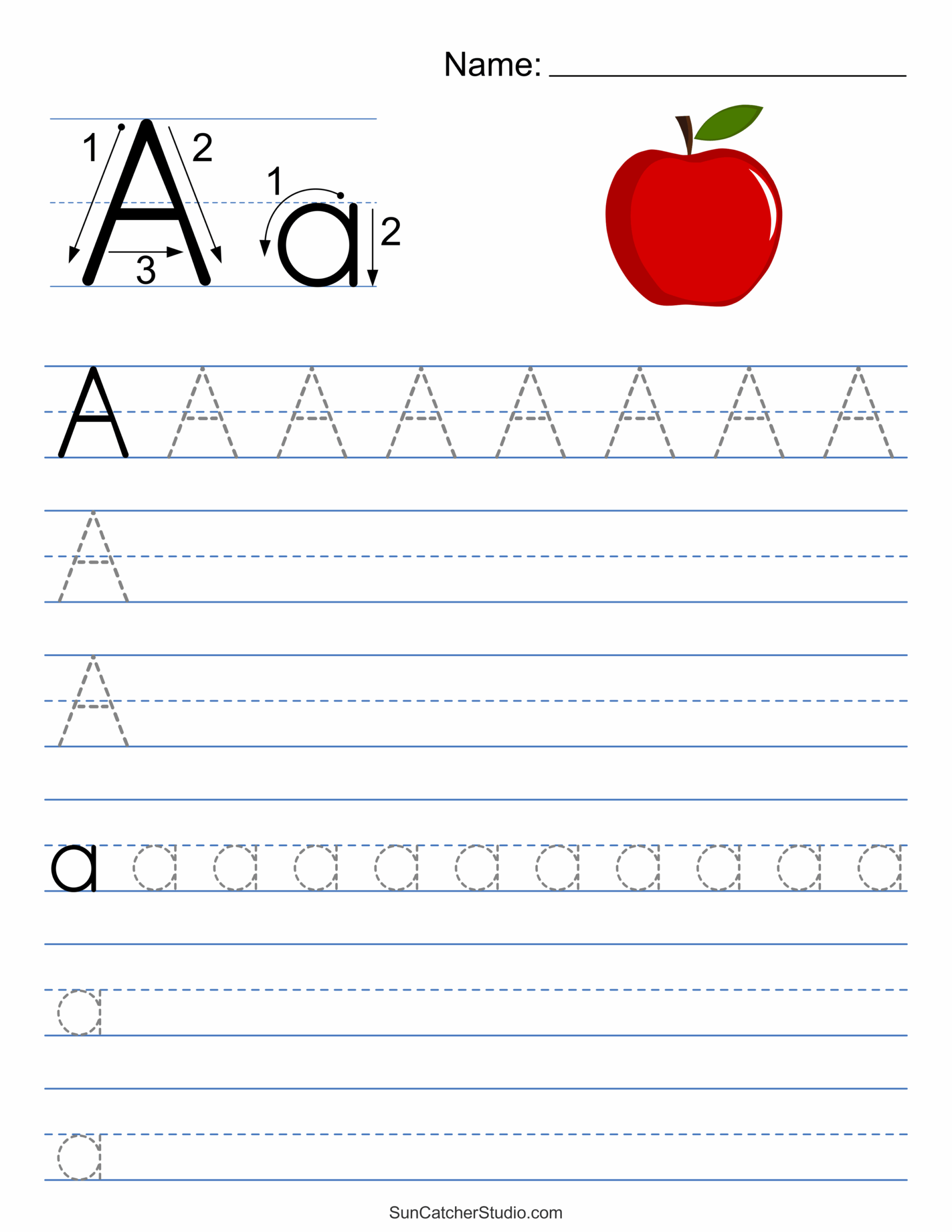 Free Printable Colorful Alphabet Tracing Worksheets Free Printable Colorful Alphabet Tracing Worksheets
