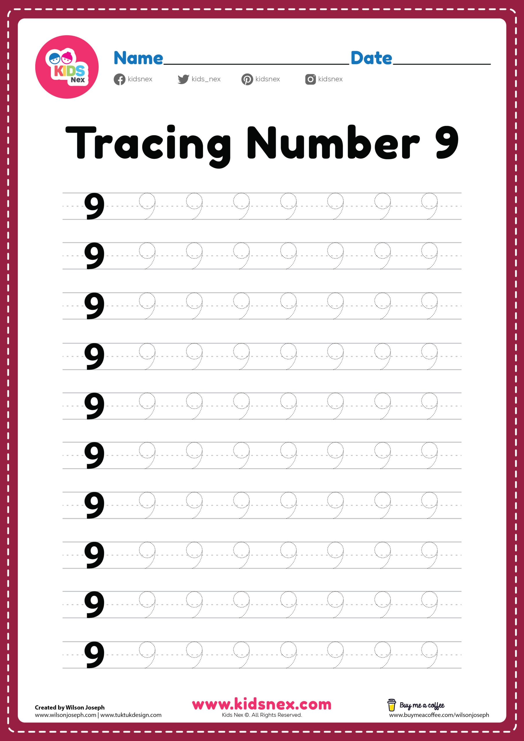 Number 9 Worksheets Free Printable Number 9 Worksheets Free Printable