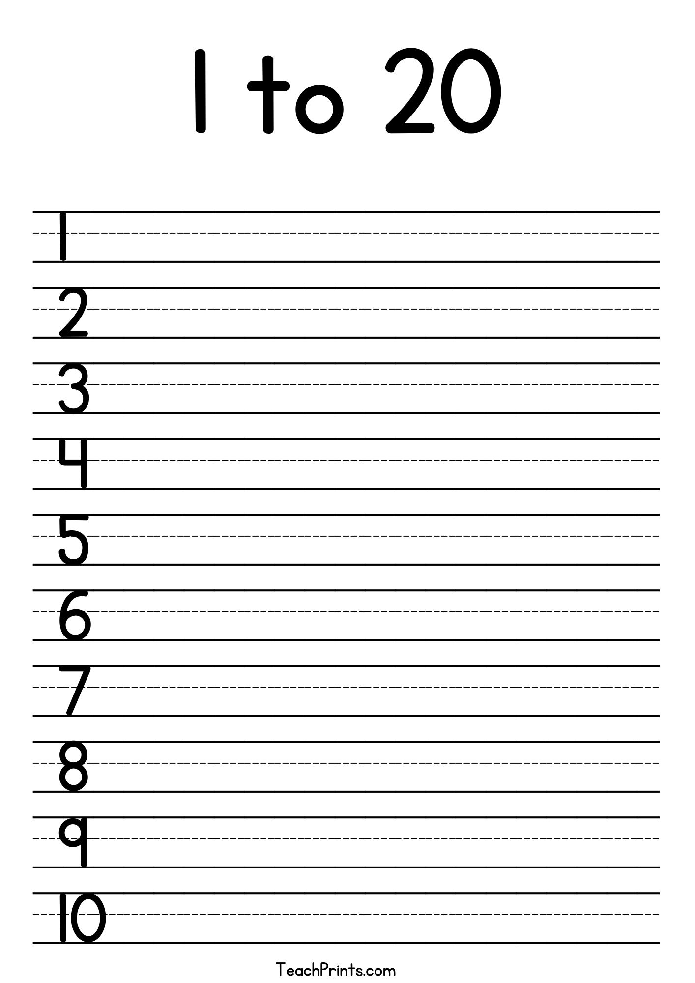 Tracing Numbers 1 20 Worksheets Free Printable Pdfs Teach Prints Tracing Numbers 1 20 Worksheets Free Printable Pdfs Teach Prints