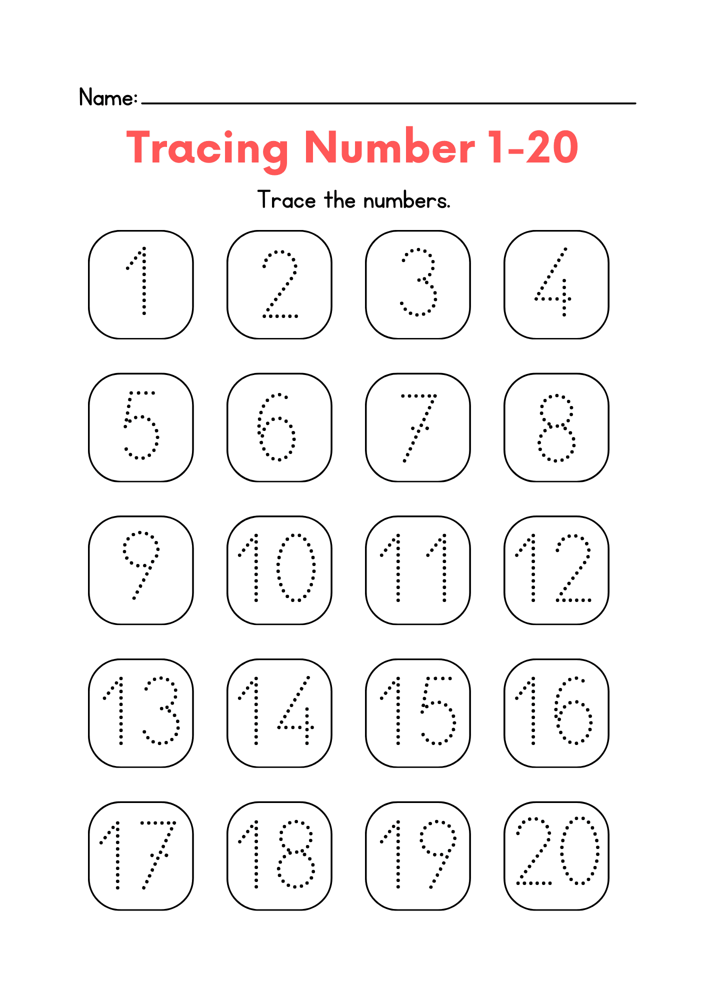 Tracing Numbers Mathematics By Magdasalerica Raket PH