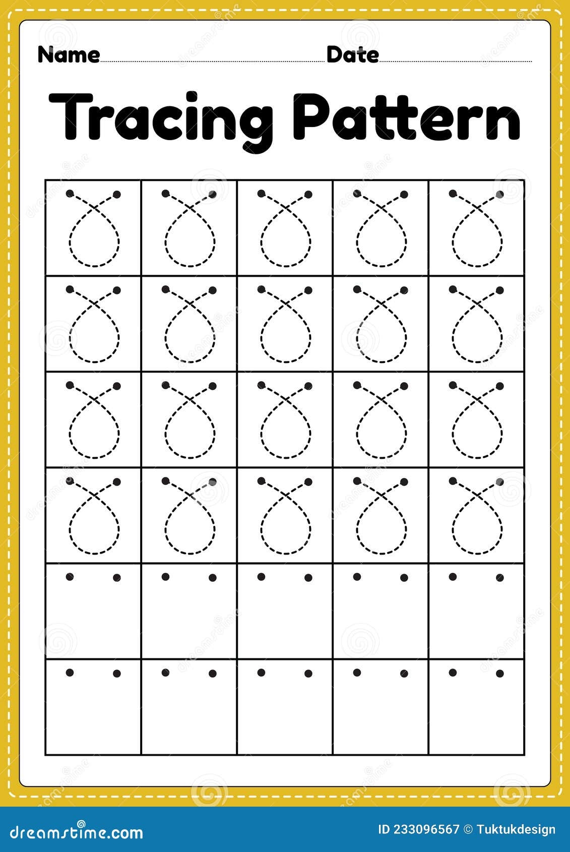 Tracing Pattern Loop Lines Worksheet For Kindergarten Preschool And Montessori School Kids To Improve Handwriting Practice Stock Vector Illustration Of Printable Homework 233096567